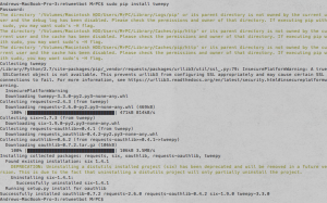 Installing tweepy from the Terminal